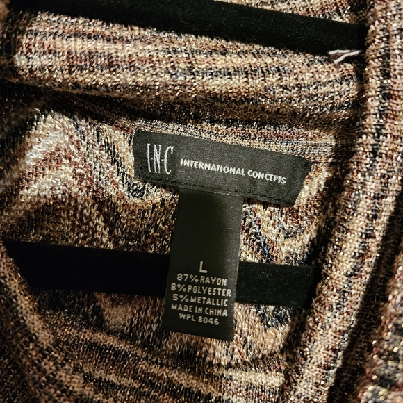 Inc International Size L Pullover Cowl Neck Knit Top - Picture 3 of 6